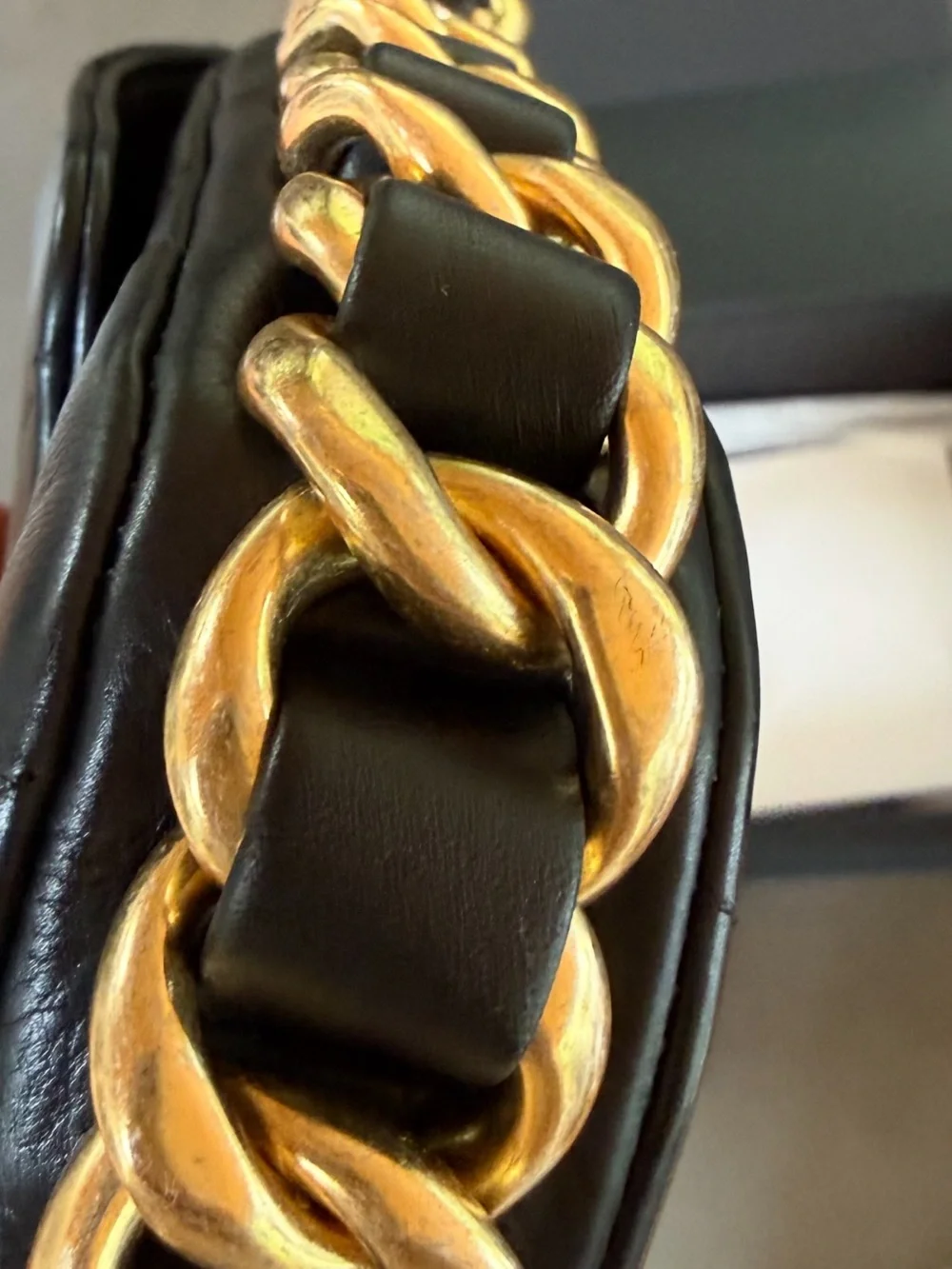 CHANEL Black Quilted Leather Mini Crossbody with Gold Hardware
